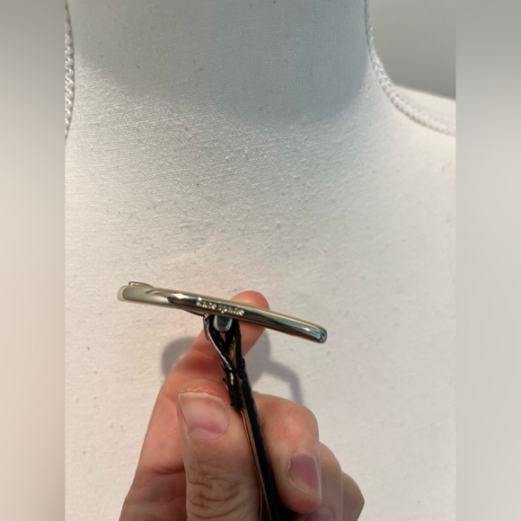 Black Kate Spade New York stitched feather edge belt small/medium black NEW - Picture 8 of 11